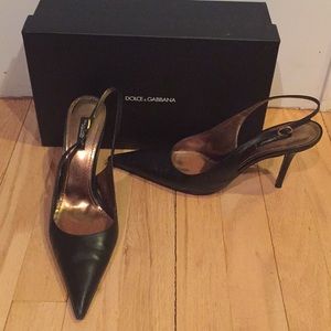D&G pointed toe slingback pumps